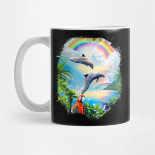 Rainbow Dolphins Mug